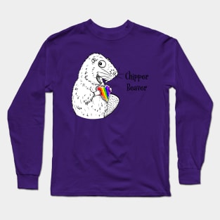 Rainbow Chipper Beaver Long Sleeve T-Shirt